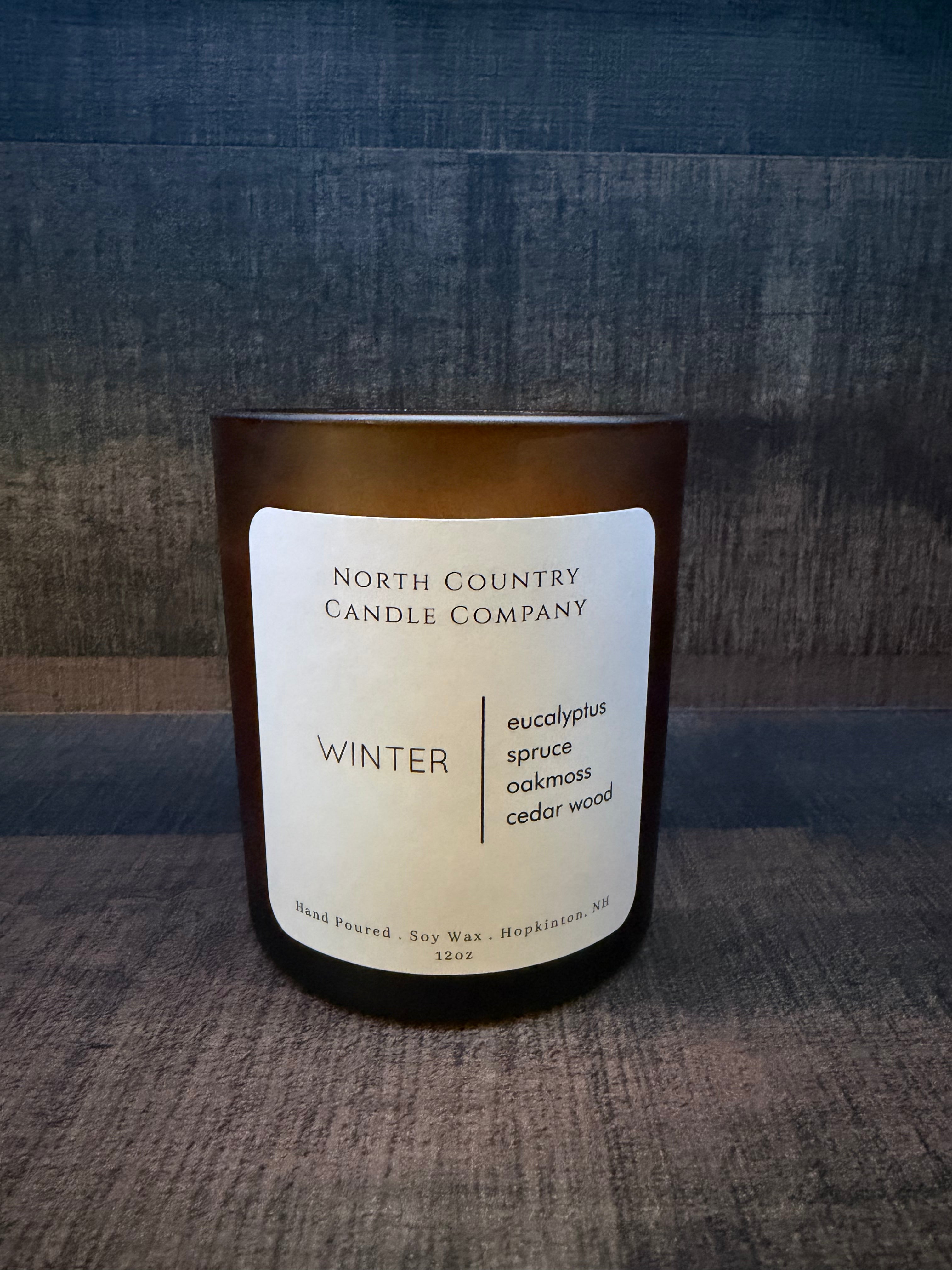 Winter Candle 12oz Amber Jar