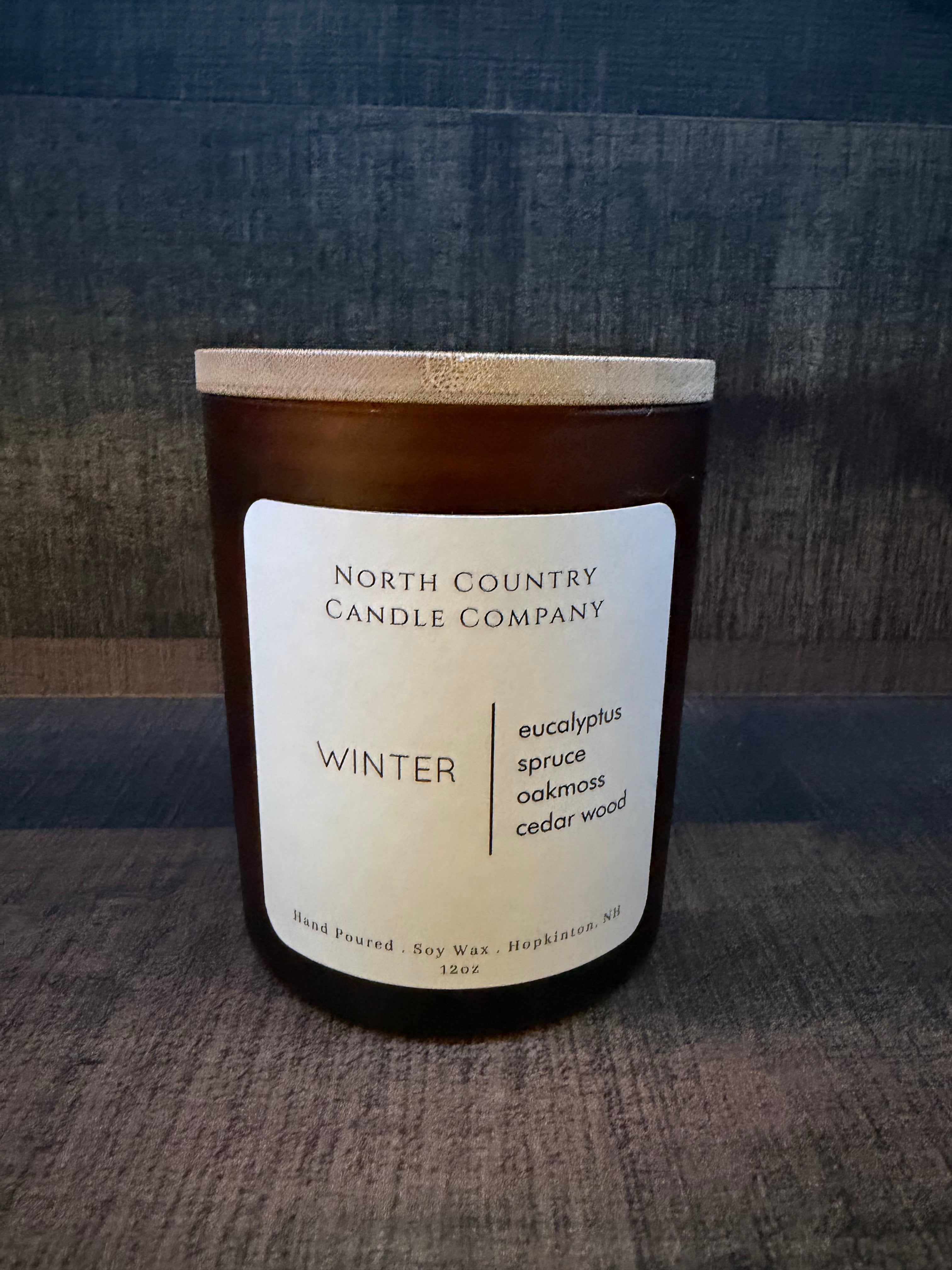 Winter Candle 12oz Amber Jar