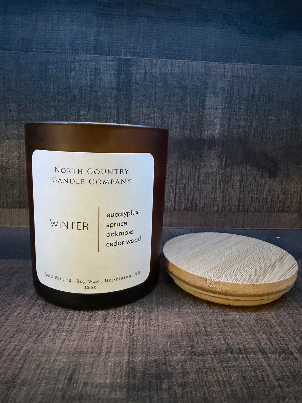 Winter Candle 12oz Amber Jar