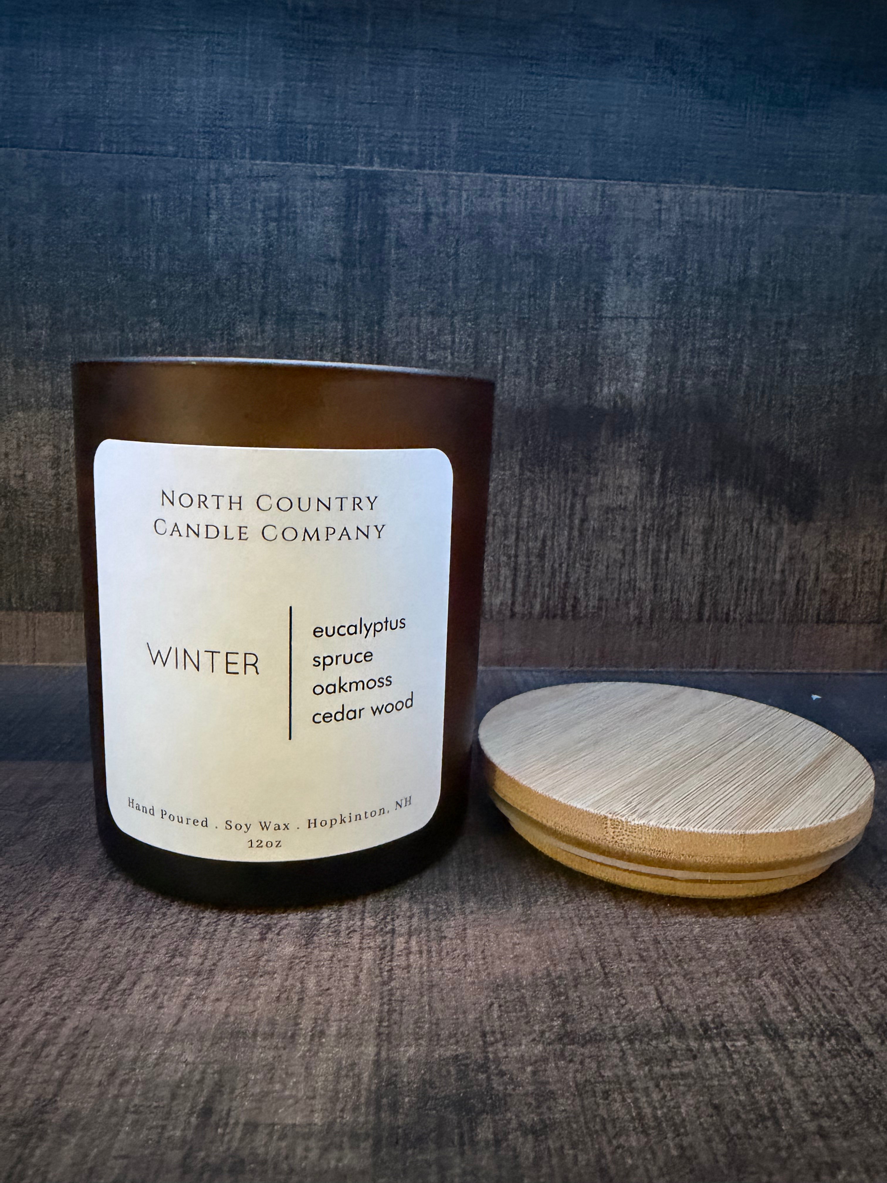 Winter Candle 12oz Amber Jar