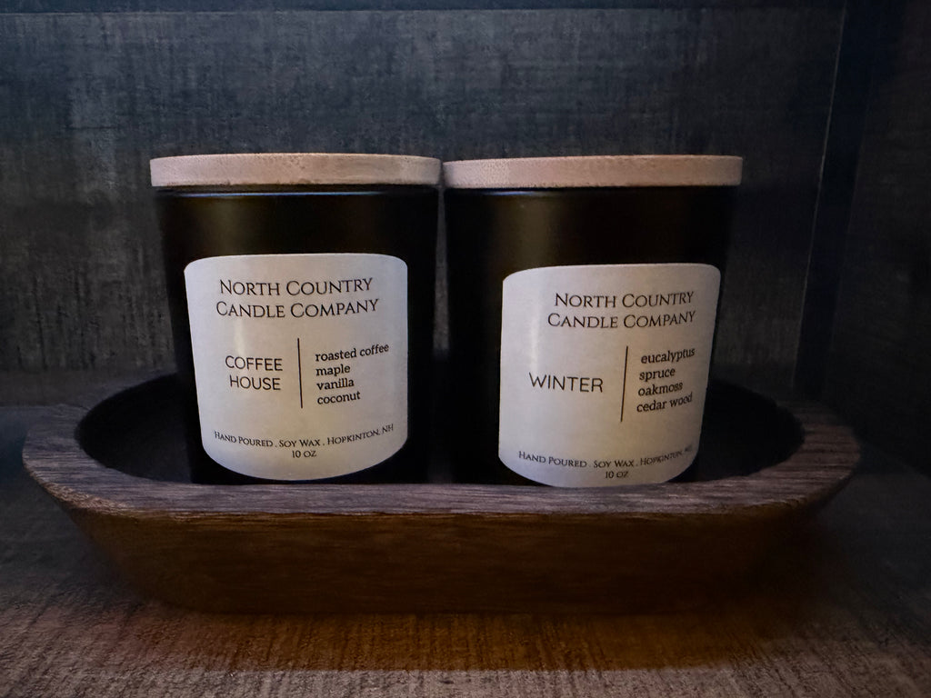 Coffee House / Winter Combo Candles 10 oz Black Jars
