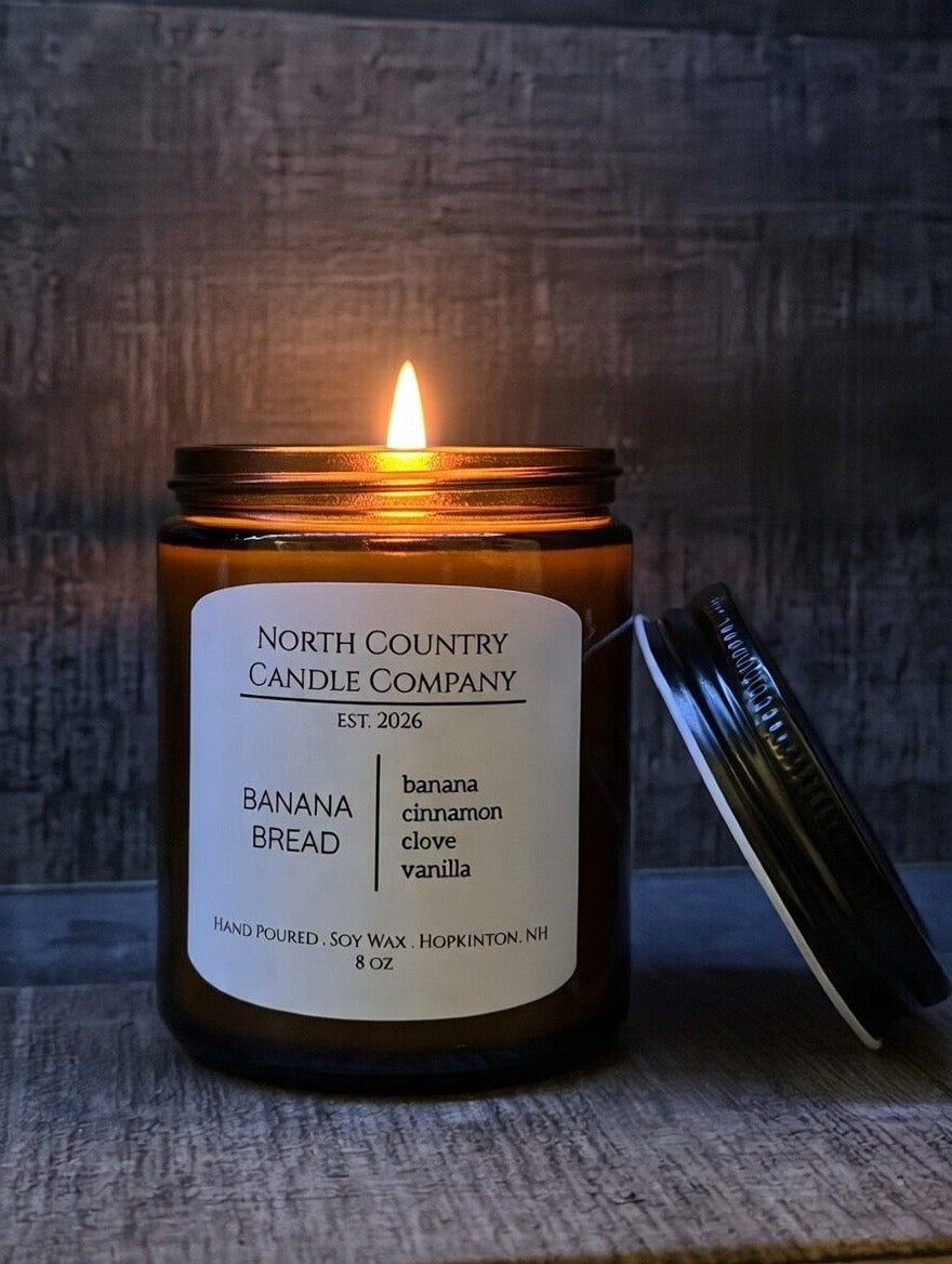 Banana Bread 8 oz Amber Jar