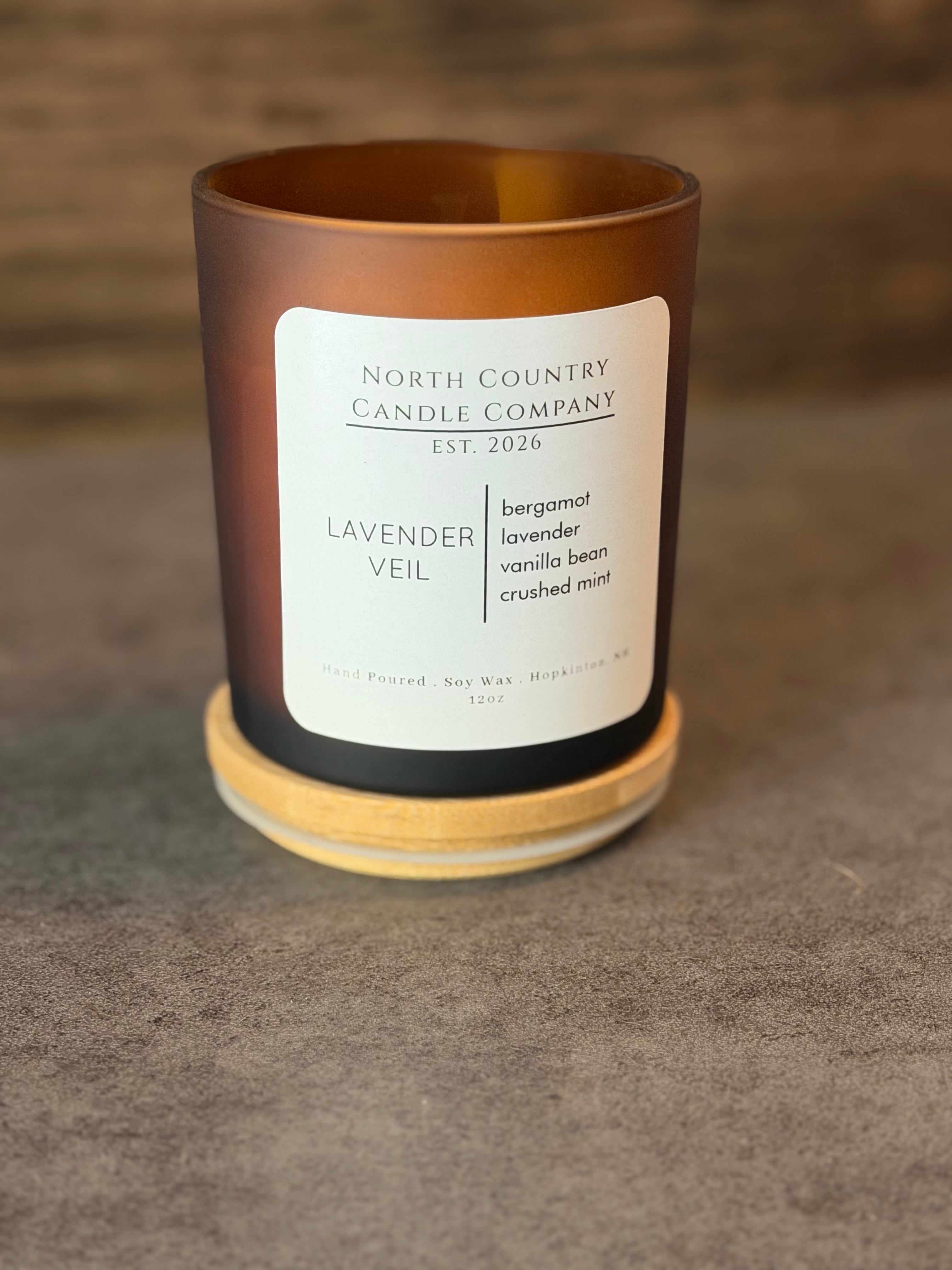 LAVENDER VEIL Candle 12 oz Amber Jar